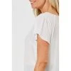 Khoko Smart Flutter Sleeve Top White -Savannah Shop 602758 C 0100 00 4