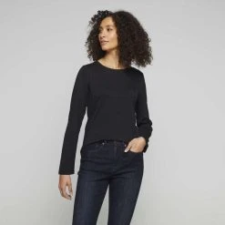 Khoko Basics Long Sleeve Core Tee Black -Savannah Shop 615760 C 0001 00 8