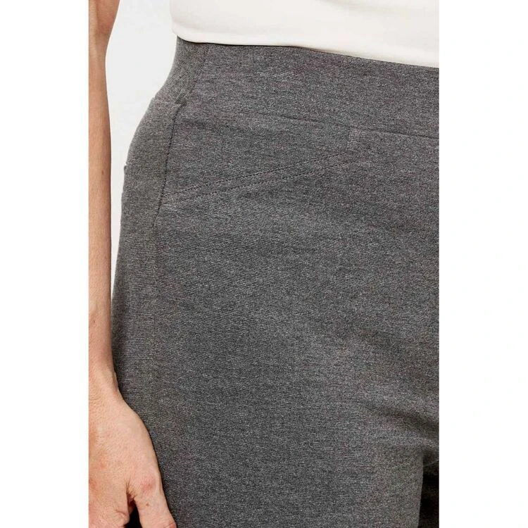Savannah Straight Leg Ponte Pant Charcoal 3 Savannah Straight Leg Ponte Pant Charcoal