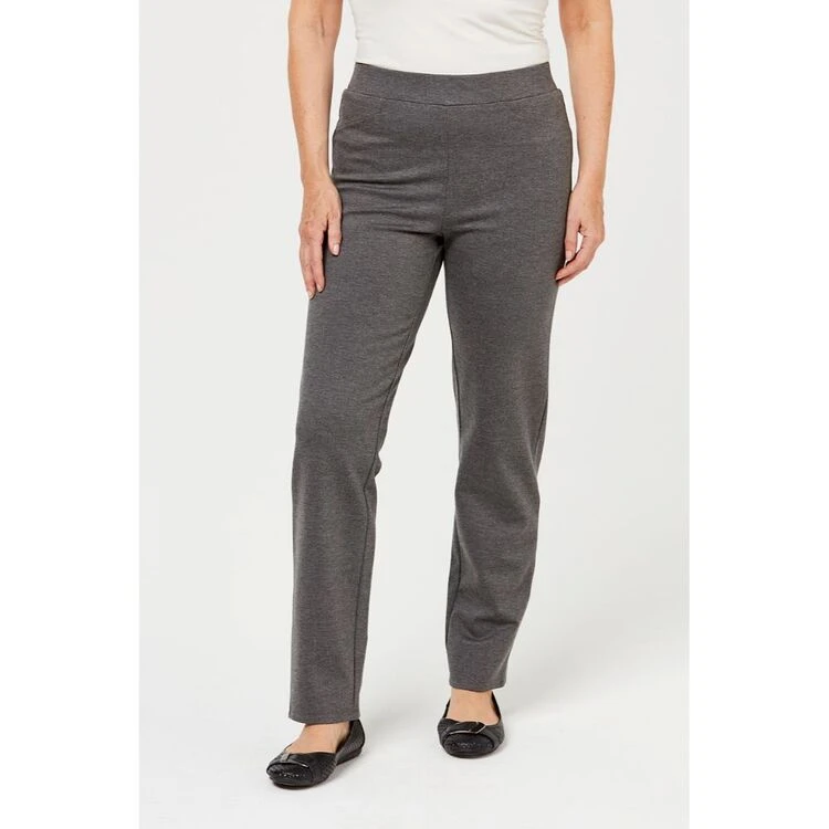 Savannah Straight Leg Ponte Pant Charcoal 6 Savannah Straight Leg Ponte Pant Charcoal - Image 4