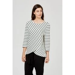 Anthology Long Sleeve Wrap Front Top Khaki X Large -Savannah Shop 617046 C 0312 62 2