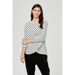 Anthology Long Sleeve Wrap Front Top Khaki X Large -Savannah Shop 617046 C 0312 62