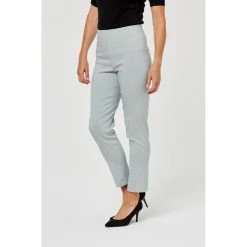 Savannah Bengaline Full Length Pant Silver 6 Savannah Bengaline Full Length Pant Silver -Savannah Shop 619010 C 0040 00