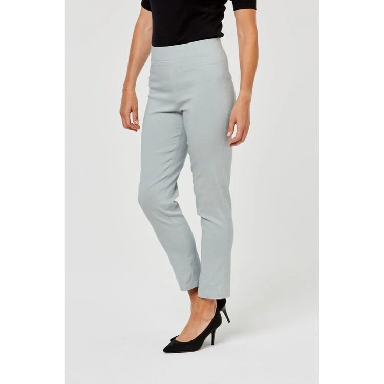Savannah Bengaline Full Length Pant Silver 4 Savannah Bengaline Full Length Pant Silver - Image 3