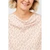 Savannah Cosy Cowl Neck 3/4 Sleeve Top Animal -Savannah Shop 620245 C 0310 14 4