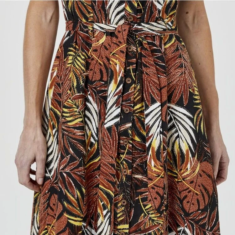 Jane Lamerton Linen Blend Shirtmaker Palm 12 3 Jane Lamerton Linen Blend Shirtmaker Palm 12