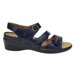 Natural Comfort Ashland Women's Wedged Sandal Navy -Savannah Shop 622171 C 0410 00