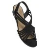 Savannah Angela Women's Wedged Sandal Black -Savannah Shop 622175 C 0001 00 4