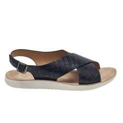 Khoko Joslyn Women's Cross Strap Sandal Black & Croc -Savannah Shop 623014 C 1005 56
