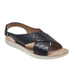 Khoko Joslyn Women's Cross Strap Sandal Black & Croc -Savannah Shop 623014 C 1005 56 3