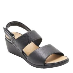 Hush Puppies Reyna Women's Wedge Sandal Black -Savannah Shop 623050 C 0001 00 3