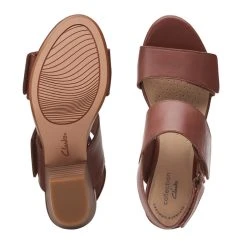 Cloud Steppers By Clarks Lorene Bright Women's Heeled Sandal Tan 7 UK -Savannah Shop 624389 C 0921 66 4