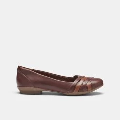 Cloud Steppers By Clarks Sara Clover Women's Ballet Mahogany 6 UK -Savannah Shop 624390 C 0601 61