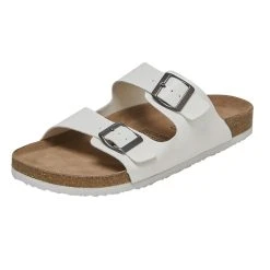 Khoko Cleo Women's Double Strap Footbed Sandal White -Savannah Shop 624400 C 0100 00 3