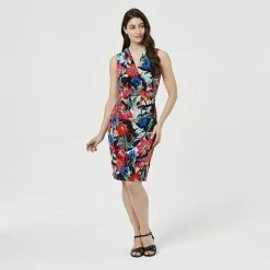 Jane Lamerton Mock Wrap Jersey Dress Tropic 9 Jane Lamerton Mock Wrap Jersey Dress Tropic -Savannah Shop 624444 C 0422 23