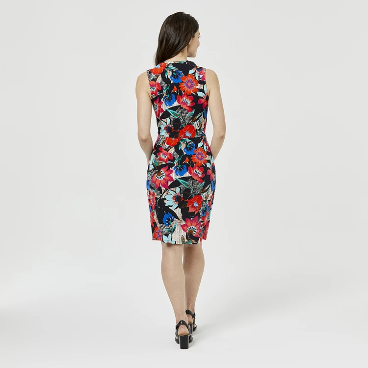 Jane Lamerton Mock Wrap Jersey Dress Tropic 4 Jane Lamerton Mock Wrap Jersey Dress Tropic - Image 2