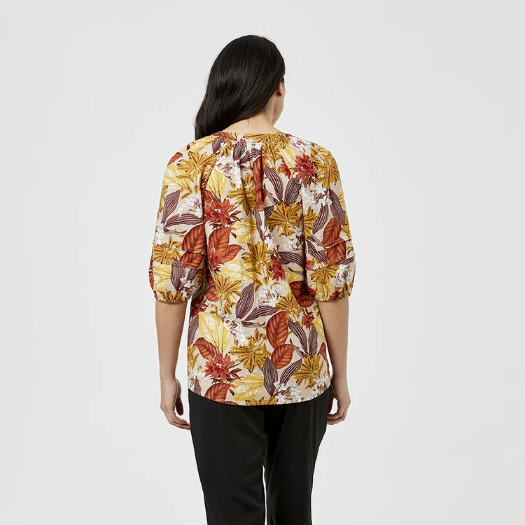 JB Jayson Brunsdon Puff Sleeve Top Tropic 4 JB Jayson Brunsdon Puff Sleeve Top Tropic - Image 2