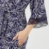 Sash & Rose Jersey Kimono Gown Navy & Ivory -Savannah Shop 624818 C 1411 41 4