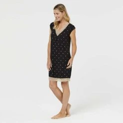 Jane Lamerton Spot Lace Nightie Beige & Black Extra Small 8 Jane Lamerton Spot Lace Nightie Beige & Black Extra Small -Savannah Shop 625385 C 1250 02 2