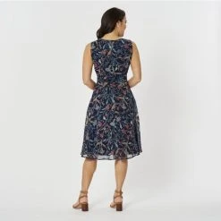 Khoko Smart Flippy Dress Navy & Print 7 Khoko Smart Flippy Dress Navy & Print -Savannah Shop 626645 C 1412 04 3