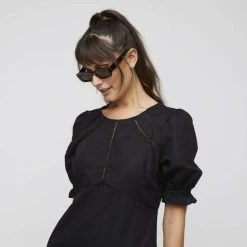 Stella Meg Ladder Trim Dress Black