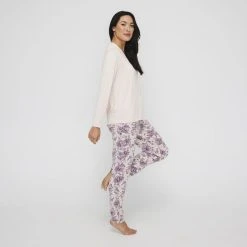 Sash & Rose Long Jersey PJ Set Paisley Print -Savannah Shop 628555 C 0964 67 2