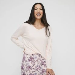 Sash & Rose Long Jersey PJ Set Paisley Print -Savannah Shop 628555 C 0964 67