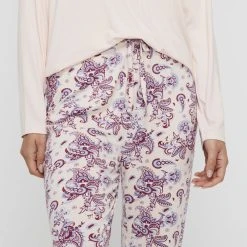 Sash & Rose Long Jersey PJ Set Paisley Print