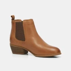 Natural Comfort Marcie Cuban Heel Ankle Boot Tan 11 -Savannah Shop 629068 C 0921 66 2