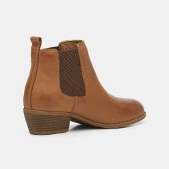 Natural Comfort Marcie Cuban Heel Ankle Boot Tan 11 -Savannah Shop 629068 C 0921 66 3