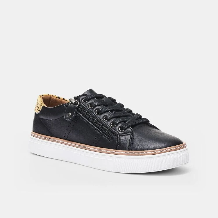 Savannah Jojo Side Zip Lace Up Casual Black 7 5 Savannah Jojo Side Zip Lace Up Casual Black 7 - Image 3