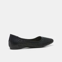 Savannah Scarlete Pointed Toe Woven Ballet Black 7 -Savannah Shop 629503 C 0001 00 6