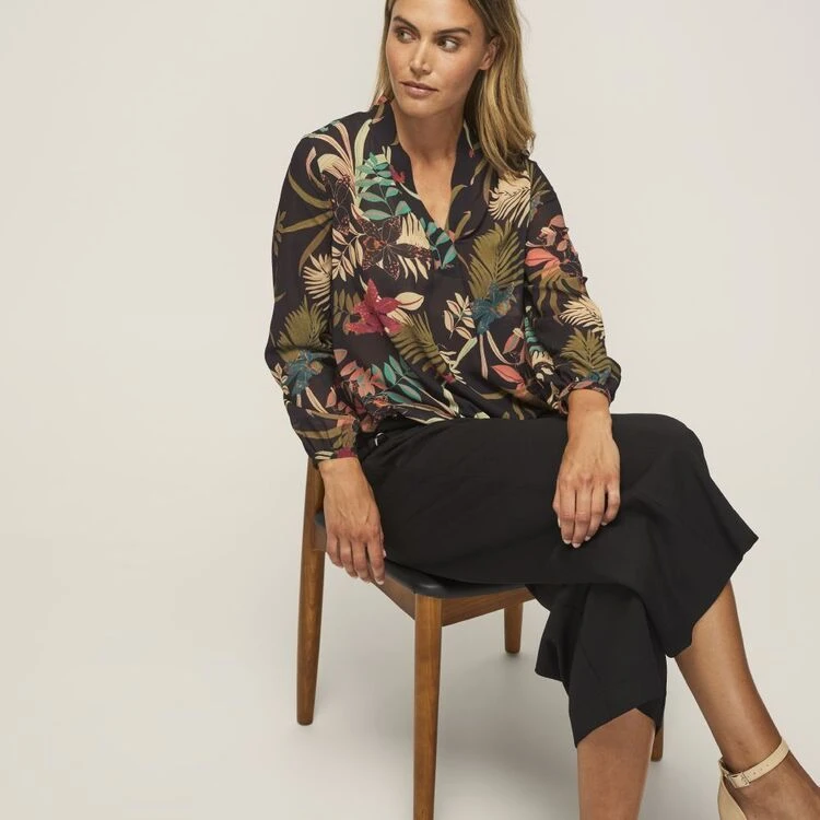 JB Jayson Brunsdon V Neck Blouse Tropic 14 4 JB Jayson Brunsdon V Neck Blouse Tropic 14 - Image 2