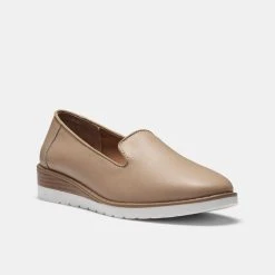 Just Bee Claudia Wedge Slip On Loafer Beige -Savannah Shop 630573 C 0250 00 2