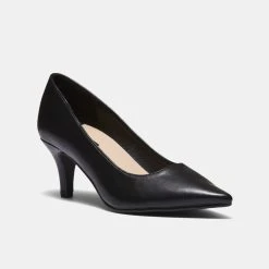 Khoko Mila Block Heel Court Shoe Black -Savannah Shop 630885 C 0001 00 2