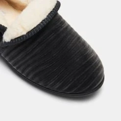 Grosby Camilla Fur Lined Slipper Charcoal