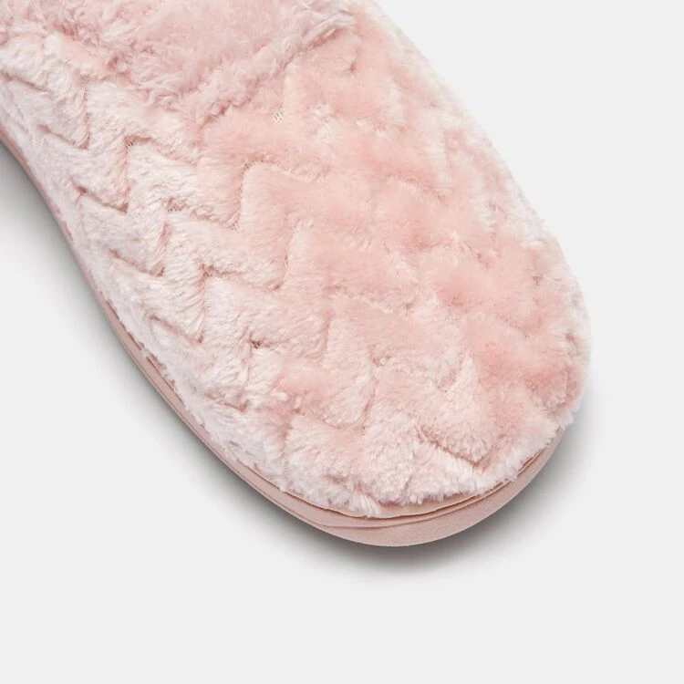 Grosby Invisible Eugenie 2 Fur Lined Slipper Pink 3 Grosby Invisible Eugenie 2 Fur Lined Slipper Pink