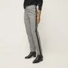 Jane Lamerton Contrast Houndstooth Pant Black & Ivory -Savannah Shop 631692 C 1006 17 7