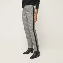 Jane Lamerton Contrast Houndstooth Pant Black & Ivory