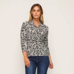Jane Lamerton Wrap Top Paisley Print