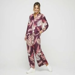 JB Jayson Brunsdon Print Palm Shirt Palmarosa -Savannah Shop 634840 C 0670 73