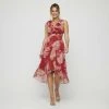 JB Jayson Brunsdon V Neck Ruffle Dress Palmarosa -Savannah Shop 634842 C 0670 73 4