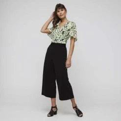 Stella Yasmine Wide Leg Jersey Pant Black 12
