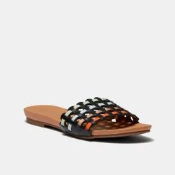 Savannah Bree Woven Slide Black -Savannah Shop 638982 C 0001 00 2