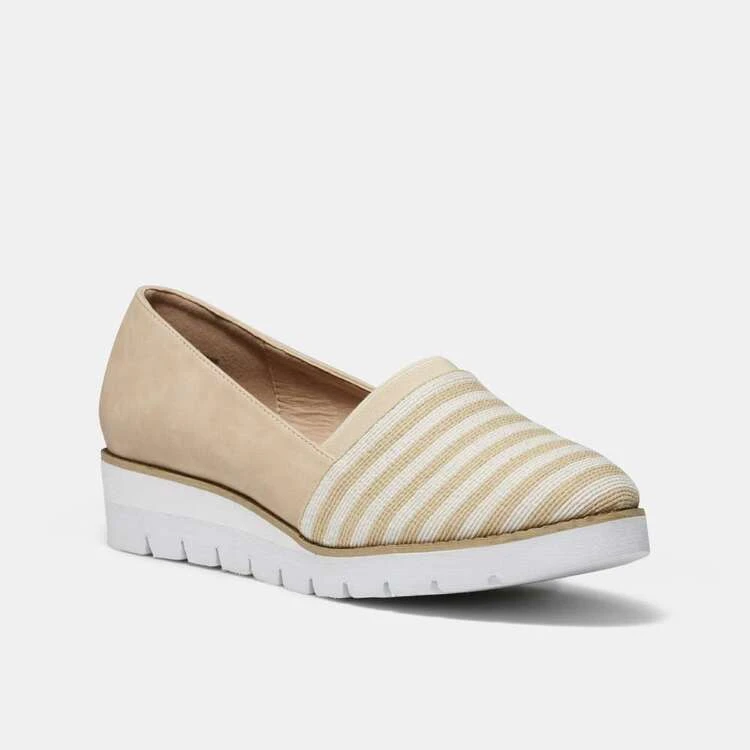 Savannah Liberty Wedge Slip On Natural Stripe 5 Savannah Liberty Wedge Slip On Natural Stripe - Image 3