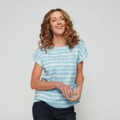 Khoko Basics Extended Sleeve Cotton Printed Tee Blue & Multicoloured