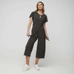 Leona Edmiston Ruby Jersey Jumpsuit Mini Swallow Print Navy & Print