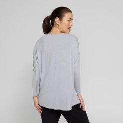 Anthology Drop Shoulder Swing Top Grey Marle -Savannah Shop 641020 C 0060 24 2