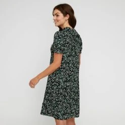 Khoko Smart Tie Neck Tunic Dress Firefly Black -Savannah Shop 641093 C 0001 00 2