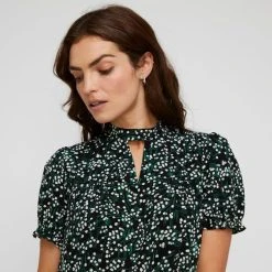 Khoko Smart Tie Neck Tunic Dress Firefly Black -Savannah Shop 641093 C 0001 00 4